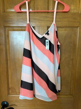 Torrid - Sophie Chiffon Swing Cami - Erin Stripe - 1X